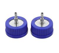 Cabilock 2 Pièces Couvercle pour Cuve de Fermentation Bleu en Métal et Plastique avec Double Ouverture pour Transfert Précis de Liquide en Laboratoire et Recherche