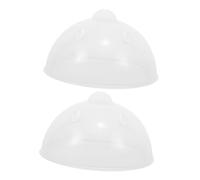 Cabilock 2 Pièces Couvercles pour Cuiseur à Œufs Plastique Transparent Résistants à Haute Température Design Compact pour Cuisine Petite Lot pour Cuisson Vapeur Électrique