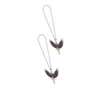 Cabilock 2 Pièces Créatif Ornement Suspendu Croix pour Rétroviseur Voiture Charme Intérieur Automobile Décoratif pour Noël Accessoires Suspendus pour Miroir Arrière