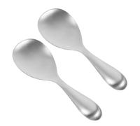Cabilock 2 pièces Cuillères à Riz Inox Grandes Légères Antiadhésives Spatules de Service Robustes pour Cuisson et Buffet Compatibles Autocuiseur Usage Domestique et Professionnel