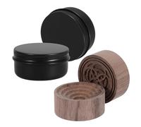 Cabilock 2 Pièces Diffuseur D'huiles Essentielles Brumisation Ultrasonique Fonctionnement Silencieux et Rond en Bois Boîtier en Alliage D'aluminium pour Spa, Sauna et Maison