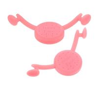 Cabilock 2 Pièces Entraîneur de Sourire Ajustable en Silicone Rose pour Exercice des Muscles du Visage, Correction du Sourire Confortable et Amélioration des Contours Faciaux à Domicile
