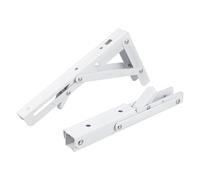 Cabilock 2 pièces Équerre Pliante Acier Inoxydable Support Mural Rabattable pour Étagère Rangement Pratique et Robuste pour Cuisine Bureau et Maison Lot