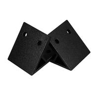 Cabilock 2 Pièces Équerres Angle Aluminium Noir Lot Support Coin Profilé Joint Connecteur pour Meubles et Structures Industrielles