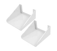 Cabilock 2 pièces Étagères Flottantes Murales Adhésives Blanches Support Réglable pour Moniteur Caméra Routeur Rangement Sécurisé