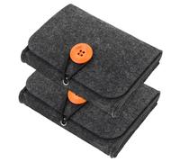 Cabilock 2 pièces Étui de Transport pour Huiles Essentielles Petit Pochon Portable Feutre Non Tissé Organisateur Compact pour Bouteilles de Parfum Mallette Pratique pour Voyage et