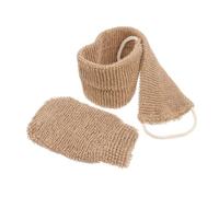 Cabilock 2 pièces Exfoliants Jute Ramie Longue Bande de Lavage Dos et Réutilisable de Bain Corps pour Bras Jambes Poitrine