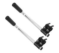 Cabilock 2 Pièces Extension de Poignée Accessoires Légers en Acier Inoxydable Améliorant la Posture Surface Antidérapante pour Fauteuil Roulant pour Mobilité Extérieure
