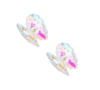 Cabilock 2 Pièces Grosse Figurine Coquillage en Verre Cristal avec Perle,
