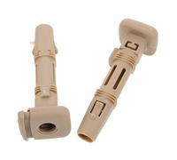 Cabilock 2 pièces Kit Inserts Guides Appuie Tête Voiture Plastique Beige Système Verrouillage Réglable Compatible et Arrière Réduit Fatigue Cervicale pour Sièges Auto