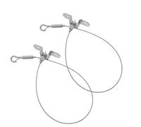 Cabilock 2 Pièces Kit Suspendre pour Tableau avec Câble Acier Inoxydable Argenté, Crochet Réglable et Accessoires Robustes pour Affiches, Lampes et Espaces Commerciaux
