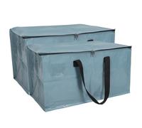 Cabilock 2 Pièces Large Heavy Duty Storage Bags with Zippers and Handles Foldable Large Capacity Moving Tote for College Dorm Supplies Laundry Bedding Storage