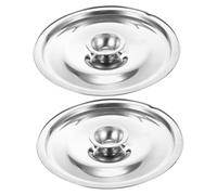 Cabilock 2 pièces Lot de Couvercles Acier Inoxydable pour Pots à Épices et Huilier Réutilisables et Faciles à Nettoyer Couvercles de Remplacement pour Bocaux et Conserves