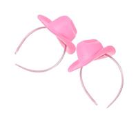 Cabilock 2 pièces Lot de Serre-têtes Mini Chapeaux Cowboy Rose pour Femme Accessoires Western pour Fête Anniversaire et Costume Danse Country