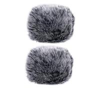 Cabilock 2 pièces Manchon Micro Peluche Anti-éclaboussures et Coupe-vent Accessoire Pratique pour Microphone Ktv Lot de Facile à Installer et Réduire le Bruit Extérieur