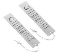 Cabilock 2 Pièces Marque-page en Métal Acier Inoxydable Argenté pour | Ne Déchire Pas les Pages, Surface Lisse sans Bavures, pour Journaux et Manuels