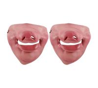 Cabilock 2 Pièces Masque de Nez de Cochon en Latex Rose pour Poisson D'avril, Accessoire de Farce Facile à Nettoyer avec Design Réaliste et Humoristique pour Fêtes et Bals