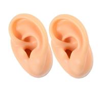 Cabilock 2 pièces Modèle Oreille Silicone Souple pour Exercice de Perçage Moule Réaliste de Canal Auditif Modèle Corporel pour Affichage de Bijoux et Pratique Du Nettoyage