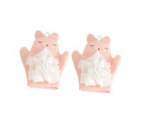 Cabilock 2 pièces Moufles de bain double face exfoliantes et durables avec corde pratique accessoires bain pour garçon et fille