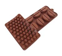 Cabilock 2 Pièces Moule à Chocolat en Silicone Forme de Grain Aromatique, 7 et 55 Cavités, Surface Antiadhésive Réutilisable pour Pâtisserie Maison et Bonbons Gourmands