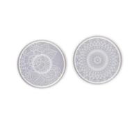 Cabilock 2 pièces Moule Rond Silicone pour Dessous de DIY Moule Époxy Transparent Flexible et Réutilisable Manuel pour Création de Sets de Table Décoratifs