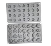 Cabilock 2 Pièces Moule Silicone Cavités Forme Galets Antiadhérent pour Chocolat Pâtisserie Décoration Gâteau DIY