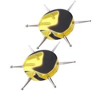 Cabilock 2 Pièces Outil à Pointiller pour Nail Art en Acrylique et Métal, Stylo Multi-fonction pour Sculpture et Décoration, pour Débutants et Experts en Travaux Manuels