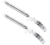 Cabilock 2 Pièces Outil Racleur Poils de Porc Acier Inoxydable Grattoir Ergonomique pour Cuisine et Abattage Rasoir Manuel Polyvalent pour Enlèvement Poils de Porc et Viande