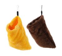 Cabilock 2 Pièces Paquet de Couchage Suspendu pour Hamster, Chaud, Flanelle | Corde Suspendre, Confortable et Robuste, pour Petits Animaux, Usage en Cage, Accessoires Utiles