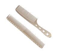 Cabilock 2 pièces Peignes Acier Inoxydable Doré Lot de Peignes Coiffure Femmes Antistatiques Massage Doux Du Chevelu pour Organisation et Démêlage des Cheveux