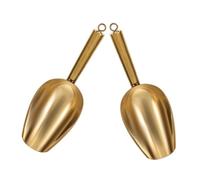 Cabilock 2 Pièces Pelle à Glace Inoxydable Multifonction Cuillère Acier Inoxydable pour Glace Sucre Thé et Grains Adaptée Cuisine Facile à Nettoyer Résistante et Polyvalente