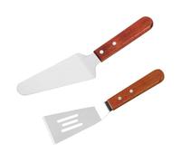 Cabilock 2 pièces Pelle et Spatule à Gâteau Métal avec Manche Ustensiles de Cuisine pour Pâtisserie Grattoir Pâte Ergonomique pour Pizzas et Gâteaux Adapté Aux Restaurants et