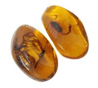 Cabilock 2 Pièces Pendentif en Cire D’abeille Fluo, Forme Irrégulière, | Mini Trou, Surface Lisse, Port de Fil Facile, Design Interne Spécimen Couleur Aléatoire Style Aléatoire