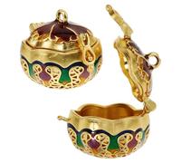 Cabilock 2 Pièces Pendentifs Ouvrables en Métal Doré pour Sachets D'aromathérapie, Pendentifs à Boules de Sachet Vintage, Décorations Suspendues DIY pour Collier, Accessoires Bijoux