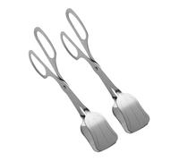 Cabilock 2 Pièces Pince à Salade Inox Miroir Large Tête Cuillère Chaleur Service Buffet Fruits Repas Chaud Cuisine