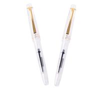 Cabilock 2 pièces Pinceaux de Calligraphie Chinoise Transparent Stylo Brosse Portable à Pointe Fine pour Débutants Outil Léger et Polyvalent pour Écriture et Peinture Traditionnelle