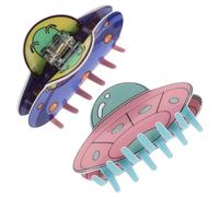 Cabilock 2 Pièces Pinces à Cheveux Accessoire Coiffure Moyennes en Plastique pour Femmes Style Extraterrestre Coloré Facile à Utiliser et Maintien Sécurisé