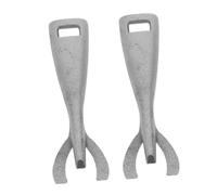 Cabilock 2 pièces Pinces Fonte pour Plaque Chaude Fourchette de Steak Antibrûlure Pince à Grillades Robuste pour Barbecue et Cuisson Lot de Ustensiles Cuisine Sécurisés