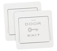 Cabilock 2 pièces Plaque de Protection pour Bouton Poussoir de Porte Entrée Design sans Réinitialisation Automatique Facile à Installer et Compatible Système Lot