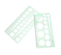 Cabilock 2 pièces Pochoirs Circulaires Transparente Règles de Dessin Multifonctionnelles pour Artistes École Bureau Journalisation Modèles de Cercles et Ovales et Précis