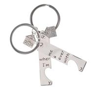 Cabilock 2 pièces Porte-clés Métal Décoratif pour Nouvelle Maison avec Pendentif Maison Cadeau Pendaison de Crémaillère pour Amis et Famille Léger et Accueil et Décoration
