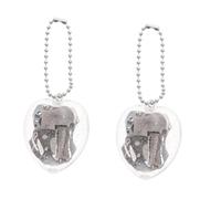 Cabilock 2 Pièces Porte Clés Musical Forme de Cœur Pendentif Créatif Acrylique Transparent Accessoire pour Clés et Téléphones et Pratique