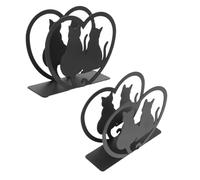 Cabilock 2 pièces Porte Serviettes Vertical Design Chat Support Papier Essuie Tout Créatif pour Bureau Restaurant Organisateur de Serviettes Animal Pratique Lot