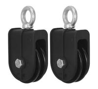Cabilock 2 Pièces Poulie de Levage à Roulement 70mm Silencieuse, Noire, 100 | Roulement Détachable, Installation Facile, ABS et Acier Galvanisé, pour Exercices et Équipement de Fitness