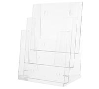 Cabilock 2 Pièces Présentoir Mural en Acrylique à 3 Niveaux | Support Transparent, Usage Bureau ou Accueil, pour Menus et Prospectus, Style Moderne Épuré