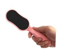 Cabilock 2 pièces Râpe à Pied Double Face pour Soin Callosités et Pédicure Éliminateur de Peau Dure Adoucit la Peau des Talons Manche Plastique Ergonomique Rose