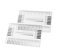 Cabilock 2 Pièces Règle de Mesure Haute Précision pour Détection de Défauts et Estimation de Fissures Outil Multifonctionnel Transparent pour Inspection de Taches et Lignes Usage Industriel
