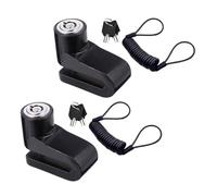 Cabilock 2 pièces Robuste de Frein à Disque Alliage Verrouillage Sécurisé pour Vélo et Scooter Compact et Portable avec Câble Rappel