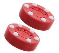 Cabilock 2 Pièces Roller Hockey Puck Set Inline Street Hockey Pucks for Outdoor Training and Practice Compact Soft Balls for Driveway and Field Use