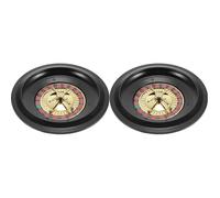 Cabilock 2 pièces Roulette russe Roulette Européenne Roue de Roulette Fête Roulette Table de Roulette Jeu de hasard Roue de Roulette en Bois Roue de Poker Rotation Plastique Ménage Table de Poker